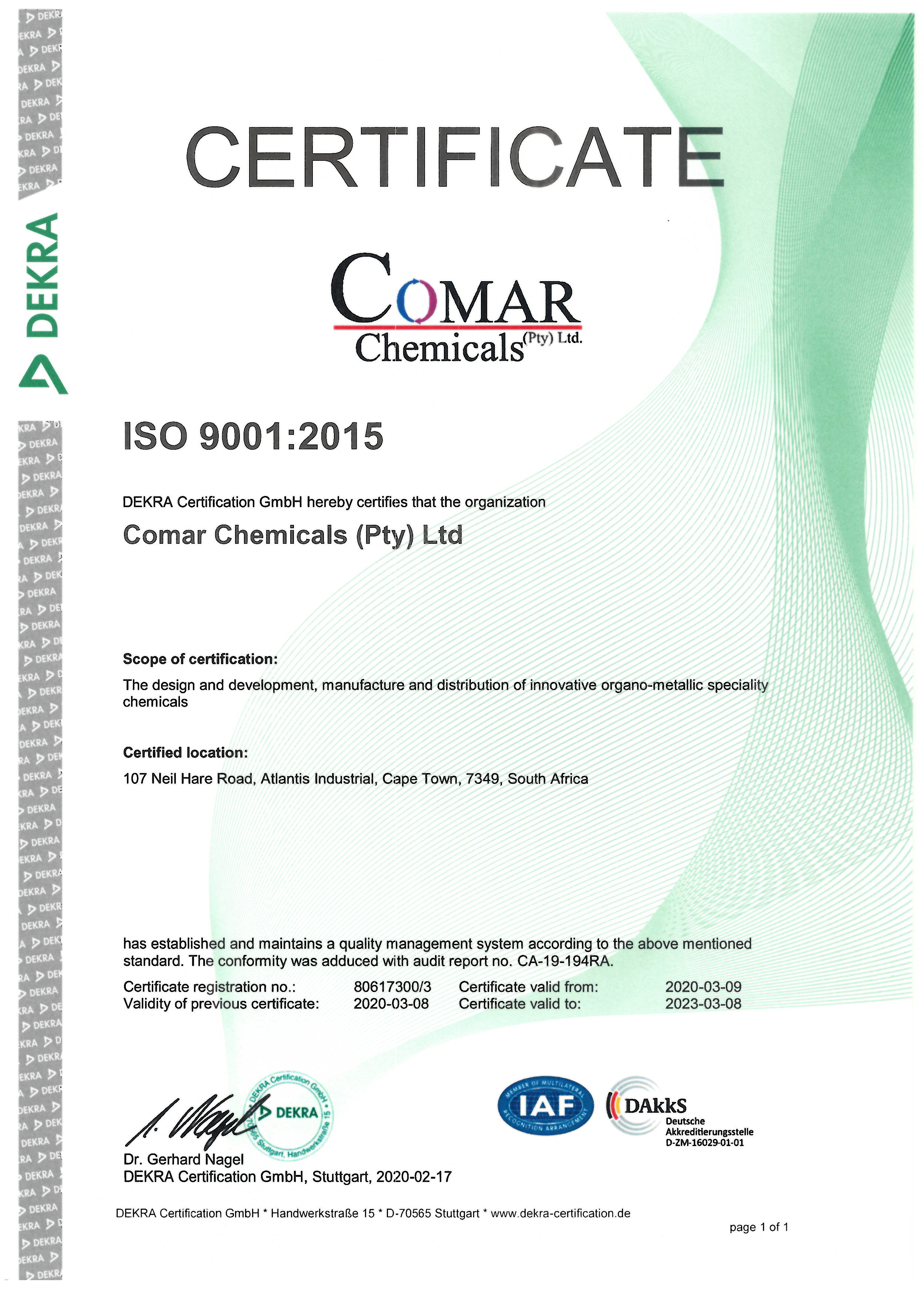ISO9001 2020 SA 2023